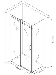Душевой уголок Berges Gelios 100x80см хром 061003